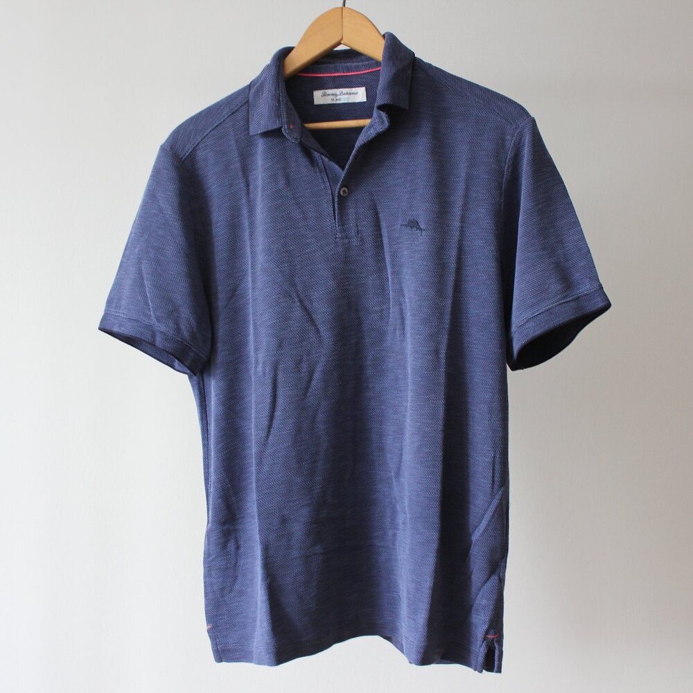 Tommy Bahama Navy Blue Short Sleeves Polo
